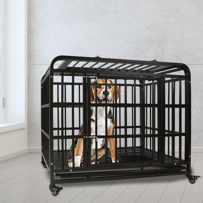 Show full view: SMONTER Heavy Duty Metal Indoor & Outdoor Medium & Large Breed Dog Crate, Dark silver, 38-in slide 1 of 8