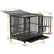 Show in main carousel: SMONTER Heavy Duty Strong Metal I Shape Dog Crate, Brown, 42-in slide 2 of 8