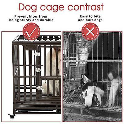 Show full view: SMONTER Heavy Duty Strong Metal I Shape Dog Crate, Brown, 42-in slide 4 of 8