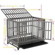 Show in main carousel: SMONTER Heavy Duty Strong Metal I Shape Dog Crate, Dark Silver, 38-in slide 2 of 8