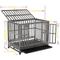 Show in main carousel: SMONTER Heavy Duty Strong Metal I Shape Dog Crate, Dark Silver, 38-in slide 3 of 9