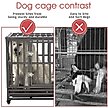 Show in main carousel: SMONTER Heavy Duty Strong Metal I Shape Dog Crate, Dark Silver, 38-in slide 6 of 8