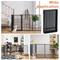 Show in main carousel: SMONTER Metal Freestanding Dog Gate with Door, Black, 6 Panels, 120.6-in W x 31.5-in H slide 8 of 11