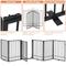 Show in main carousel: SMONTER Metal Freestanding Dog Gate with Door, Black, 6 Panels, 120.6-in W x 31.5-in H slide 5 of 11