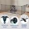 Show in main carousel: SMONTER Metal Versatile Dog Gate with Door, Black, 6 Panels, 150-in W x 29-in H slide 5 of 10