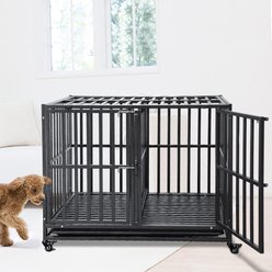 SMONTER Stackable Heavy Duty Dog Crate, 38-in