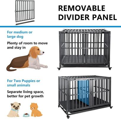 Show full view: SMONTER Stackable Heavy Duty Dog Crate, 38-in slide 3 of 8