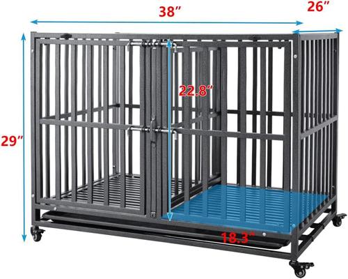 Show full view: SMONTER Stackable Heavy Duty Dog Crate, 38-in slide 5 of 8