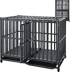 SMONTER Stackable Heavy Duty Dog Crate, 44-in slide 2 of 7