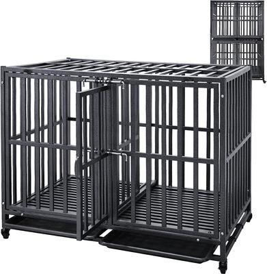 Show full view: SMONTER Stackable Heavy Duty Dog Crate, 44-in slide 2 of 8