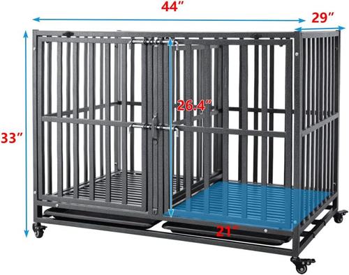 Show full view: SMONTER Stackable Heavy Duty Dog Crate, 44-in slide 5 of 8