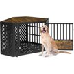 Show in main carousel: SMONTER Wooden Corner Crate Furniture Style Dog Kennel, Large slide 1 of 7
