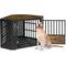 Show in main carousel: SMONTER Wooden Corner Crate Furniture Style Dog Kennel, Large slide 1 of 7