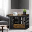 Show in main carousel: SMONTER Wooden Corner Crate Furniture Style Dog Kennel, Large slide 7 of 7