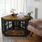 Show in main carousel: SMONTER Wooden Corner Crate Furniture Style Dog Kennel, Medium slide 7 of 7