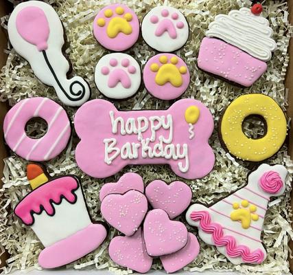 Show full view: Snaks 5th Avenchew Happy Barkday Girl Box Dog Treats slide 4 of 4