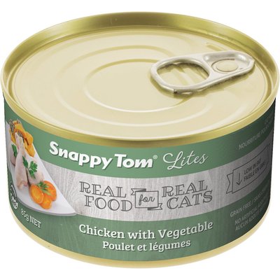 Snappy Tom Snappy Tom Lites Chicken with Vegetables Canned Cat Food, 3-oz can, case of 24