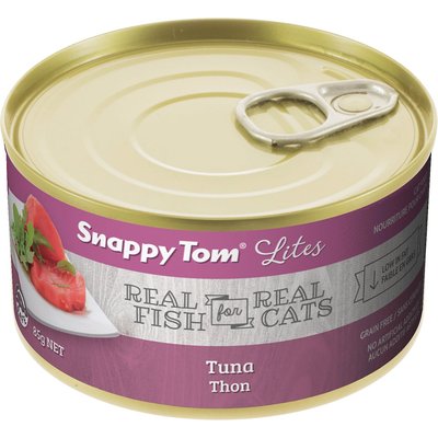 Snappy Tom Snappy Tom Lites Tuna Flavor Canned Cat Food, 3-oz can, case of 24