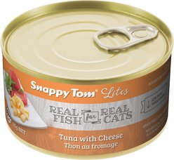 Snappy Tom Lites Tuna with Cheese Canned Cat Food, 3-oz can, case of 24