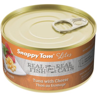 Snappy Tom Snappy Tom Lites Tuna with Cheese Canned Cat Food, 3-oz can, case of 24
