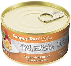 Snappy Tom Lites Tuna with Cheese Canned Cat Food, 5.5-oz can, case of 24