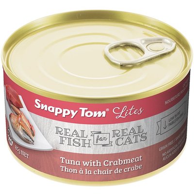 Snappy Tom Snappy Tom Lites Tuna with Crabmeat Canned Cat Food, 5.5-oz can, case of 24