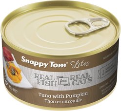 Snappy Tom Lites Tuna with Pumpkin Canned Cat Food, 3-oz can, case of 24