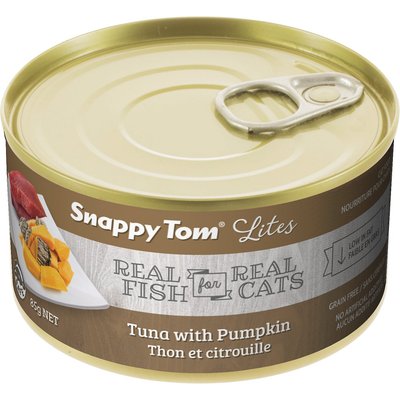 Snappy Tom Snappy Tom Lites Tuna with Pumpkin Canned Cat Food, 3-oz can, case of 24