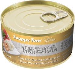 Snappy Tom Lites Tuna with Shrimp & Calamari Canned Cat Food, 3-oz can, case of 24