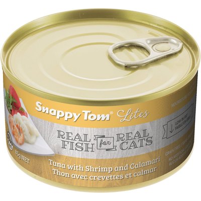 Snappy Tom Snappy Tom Lites Tuna with Shrimp & Calamari Canned Cat Food, 3-oz can, case of 24