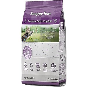 Snappy Tom Natural Lavender Scented Non-Clumping Crystal Cat Litter, 4.4-lb bag