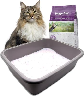 Show full view: Snappy Tom Natural Lavender Scented Non-Clumping Crystal Cat Litter, 4.4-lb bag slide 3 of 9