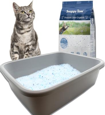 Show full view: Snappy Tom Natural Unscented Non-Clumping Crystal Cat Litter, 4.4-lb box slide 3 of 9