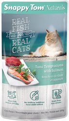 Snappy Tom Naturals Tuna Temptations with Salmon Cat Food Pouches, 3.5-oz, case of 12