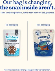 SnifSnax Salmon & Sweet Potato Chewy Fillets Grain-Free Dog Treats, 4-oz bag slide 2 of 8