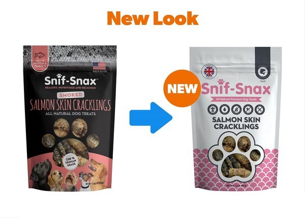 Snif-Snax Smoked Salmon Skin Squares Dog Treats, 3-oz bag