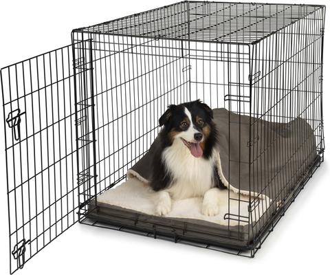 Show full view: Snoozer Pet Products 100% Washable Forgiveness Cozy Cave Orthopedic Dog & Cat Crate Bed with Removable Cover, Anthracite, Large slide 2 of 9