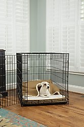 Snoozer Pet Products 100% Washable Forgiveness Cozy Cave Orthopedic Dog & Cat Crate Bed with Removable Cover, Camel, Small slide 1 of 8