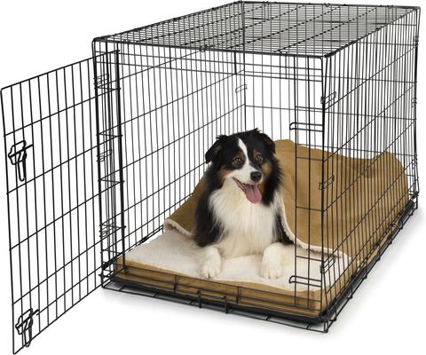 Show full view: Snoozer Pet Products 100% Washable Forgiveness Cozy Cave Orthopedic Dog & Cat Crate Bed with Removable Cover, Camel, Small slide 2 of 9