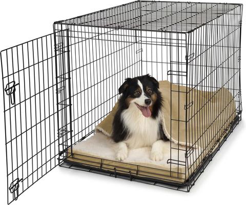 Show full view: Snoozer Pet Products 100% Washable Forgiveness Cozy Cave Orthopedic Dog & Cat Crate Bed with Removable Cover, Khaki, X-Large slide 2 of 9