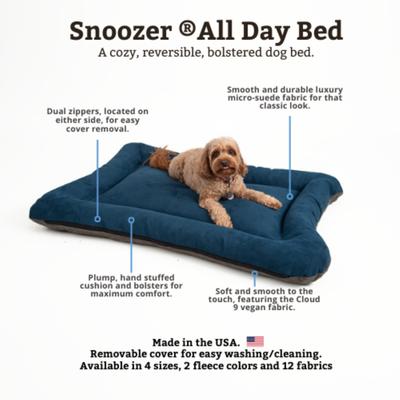 Show full view: Snoozer Pet Products All Day with Cloud 9 Ash Reversible Microsuede Dog & Cat Bed, Hot Fudge, Large slide 3 of 5