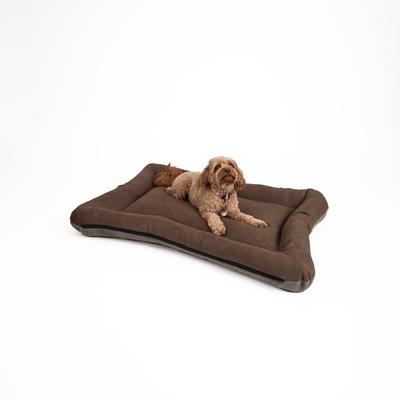 Show full view: Snoozer Pet Products All Day with Cloud 9 Ash Reversible Microsuede Dog & Cat Bed, Hot Fudge, Large slide 2 of 5