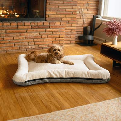 Show full view: Snoozer Pet Products All Day with Cloud 9 Ivory Reversible Premium Microsuede Dog & Cat Bed, Marmot Storm, Large slide 1 of 8