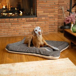 Snoozer Pet Products All Day with Cloud 9 Ivory Reversible Premium Microsuede Dog & Cat Bed, Merlin Pewter, Large
