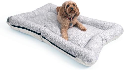 Show full view: Snoozer Pet Products All Day with Cloud 9 Ivory Reversible Premium Microsuede Dog & Cat Bed, Palmer Dove, Small slide 3 of 6