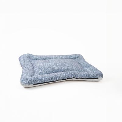 Show full view: Snoozer Pet Products All Day with Cloud 9 Ivory Reversible Premium Microsuede Dog & Cat Bed, Palmer Indigo, X-Large slide 7 of 8