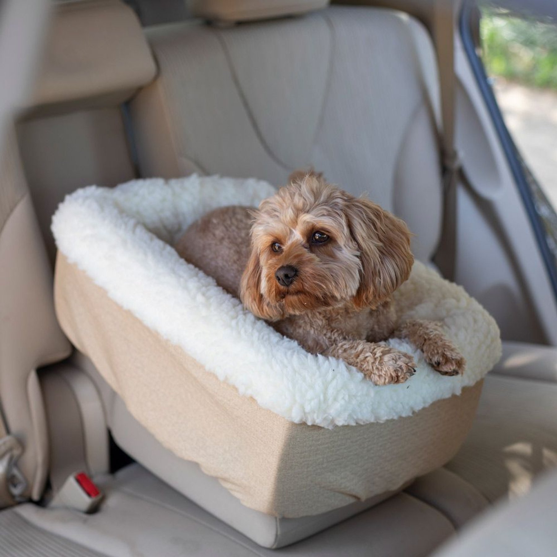 Snoozer Pet Products Console Lookout Dog Car Seat, Birch Diamond, Large