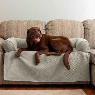 Show full view: Snoozer Pet Products Couch Companion Bolstered Sofa Dog & Cat Throw Bed with Removable Cover, Marmot Storm, One Size slide 1 of 7
