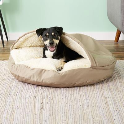 Show full view: Snoozer Pet Products Cozy Cave Covered Cat & Dog Bed with Removable Cover, Khaki, Large slide 1 of 8