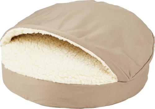 Show full view: Snoozer Pet Products Cozy Cave Covered Cat & Dog Bed with Removable Cover, Khaki, Large slide 4 of 8